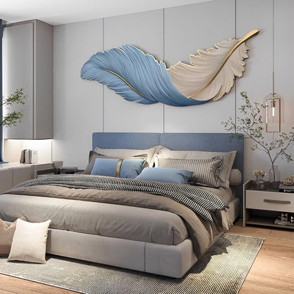 Lámpara de pared LED con diseño de pluma esculpida
