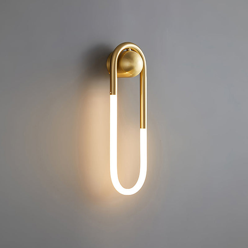 Lámpara de pared ovalada con tubo acrílico