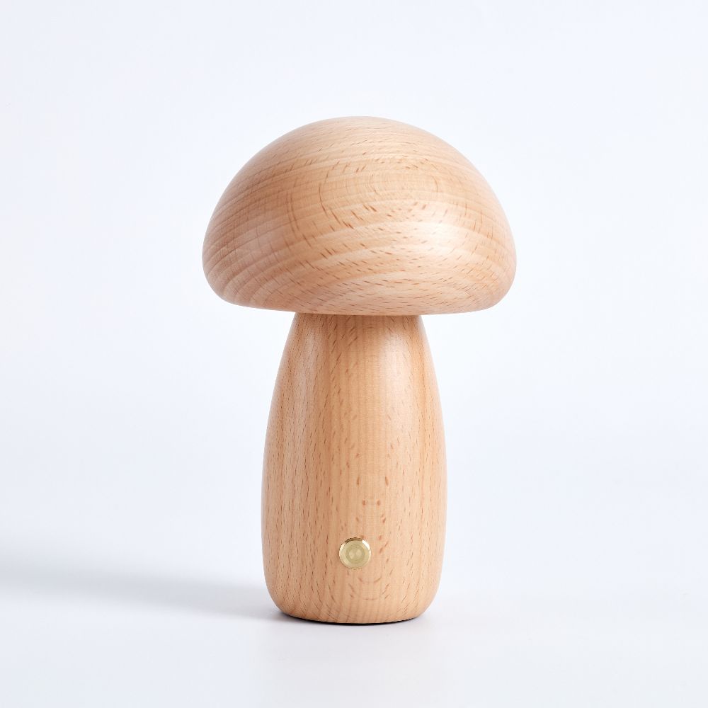 Lámpara de mesa de madera escandinava Fungara