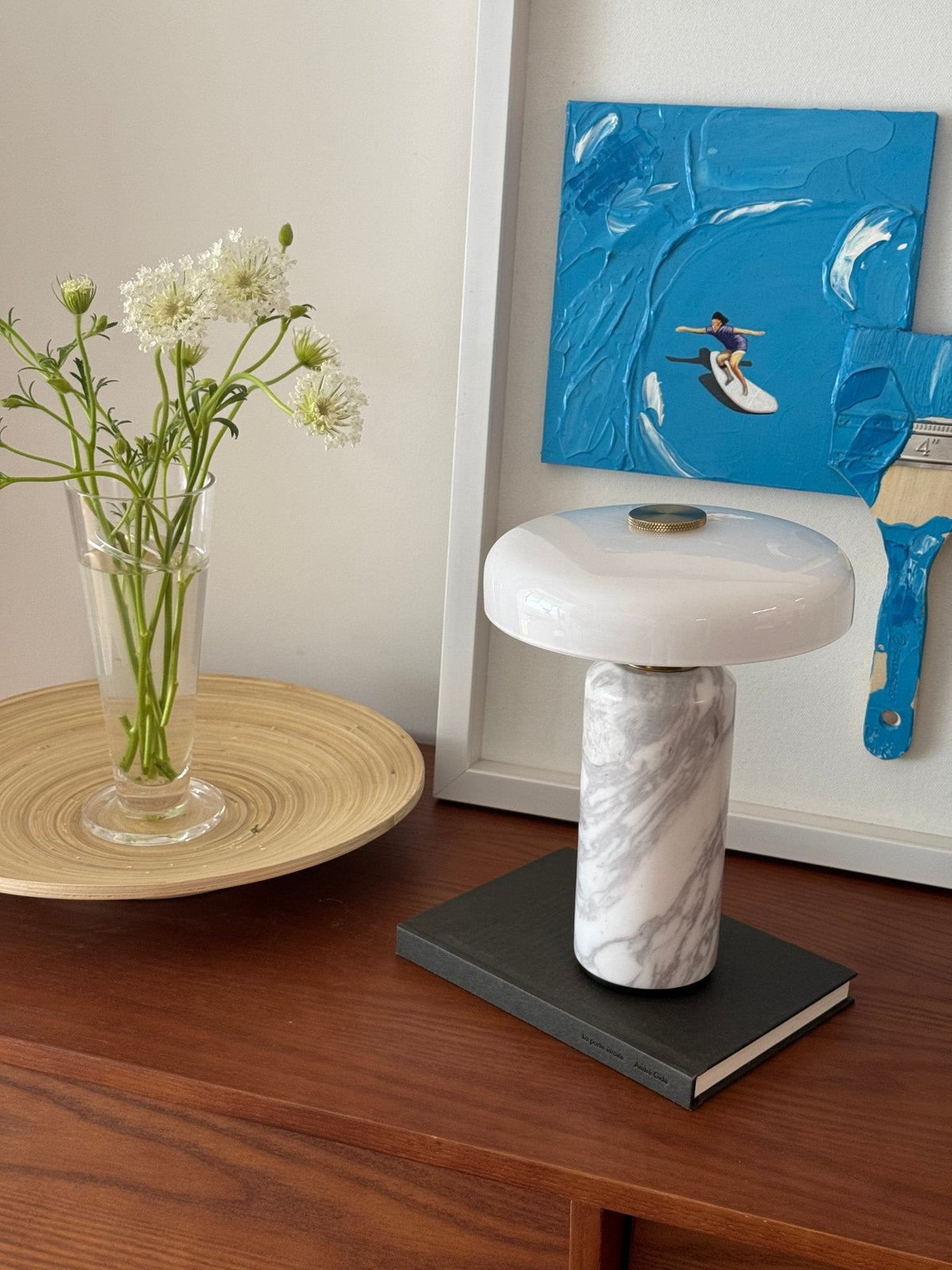 Lámpara de mesa de mármol art déco Vestara