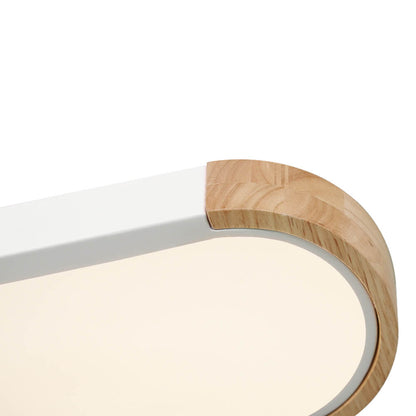 Lámpara de techo LED ovalada de madera minimalista Ovalyn