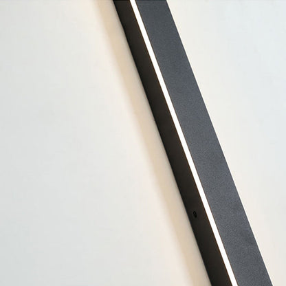 Aplique de pared exterior Veldrin minimalista y delgado de metal negro