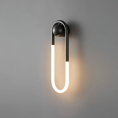 Lámpara de pared ovalada con tubo acrílico