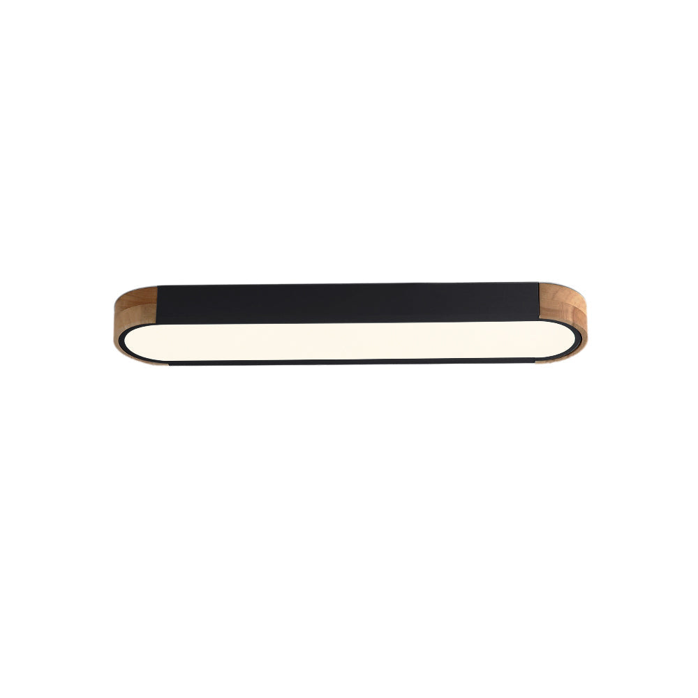 Lámpara de techo LED ovalada de madera minimalista Ovalyn