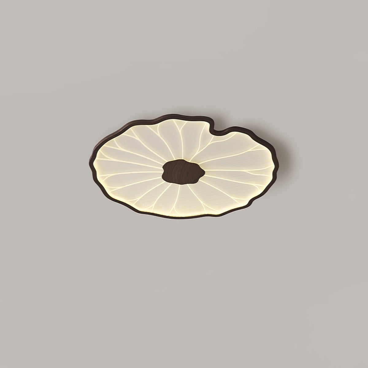 Lámpara de techo Waterlily con acabado de veta de madera