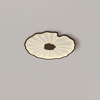 Lámpara de techo Waterlily con acabado de veta de madera