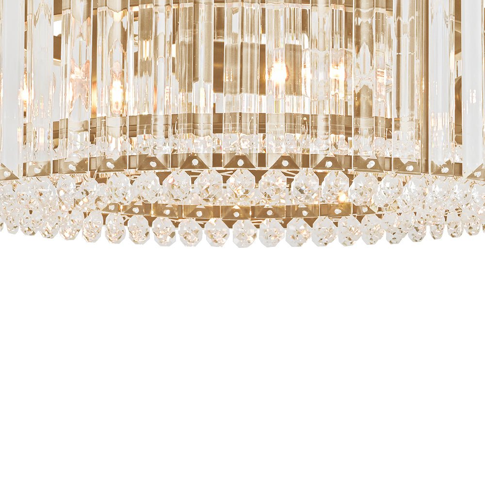 Lámpara de techo de cristal tallado glamuroso