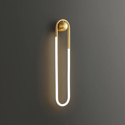 Lámpara de pared ovalada con tubo acrílico