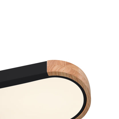 Lámpara de techo LED ovalada de madera minimalista Ovalyn