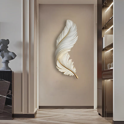 Lámpara de pared LED con diseño de pluma esculpida