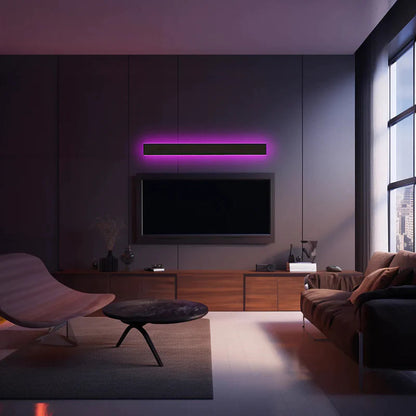 Aplique de pared exterior Veldrin minimalista y delgado de metal negro
