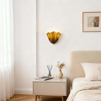 Aplique de pared de vidrio Draped