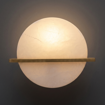 Aplique de pared escultórico de alabastro