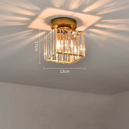 Lámpara de techo de cristal minimalista Orvella de montaje al ras