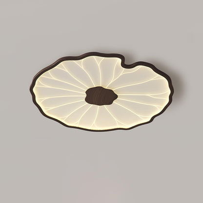 Lámpara de techo Waterlily con acabado de veta de madera