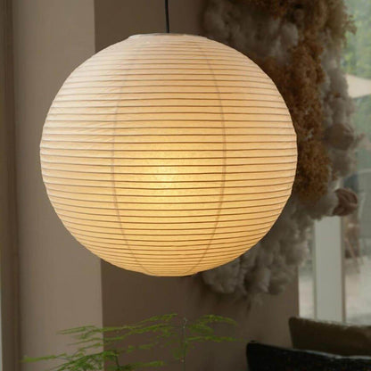 Lámpara colgante de globo de papel washi