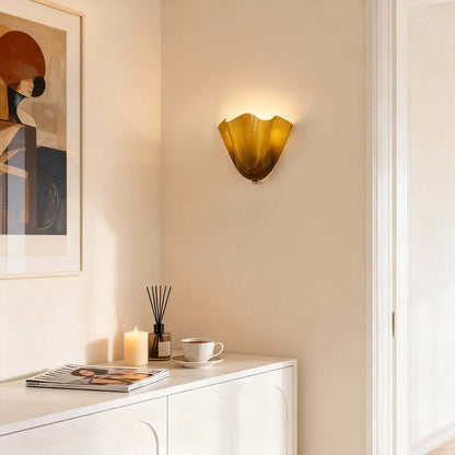 Aplique de pared de vidrio Draped
