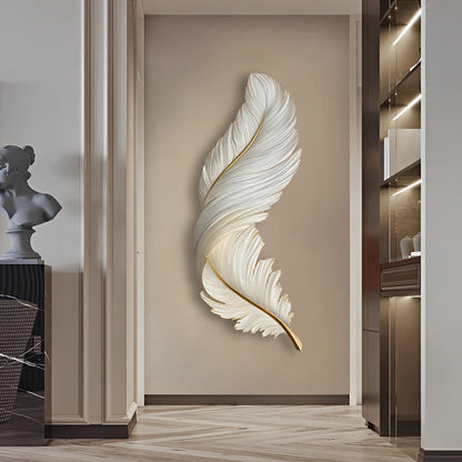 Lámpara de pared LED con diseño de pluma esculpida
