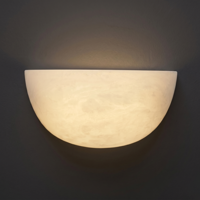 Aplique de pared escultórico de alabastro