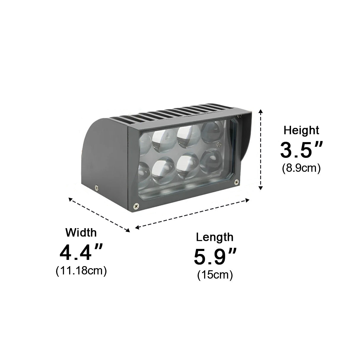Aplique de pared moderno Cascara de aluminio para fachada