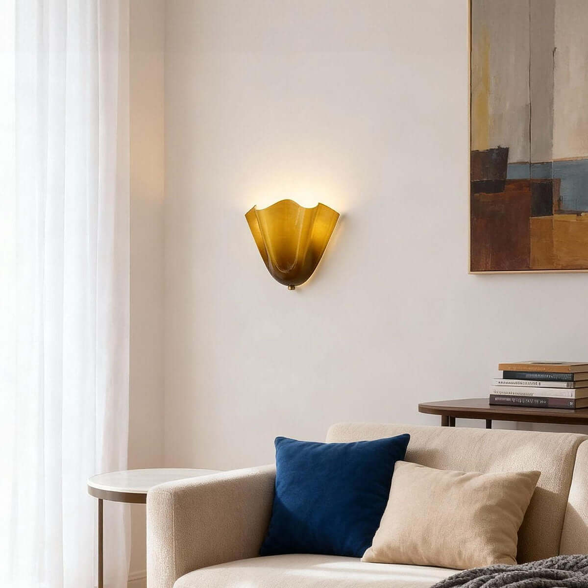 Aplique de pared de vidrio Draped