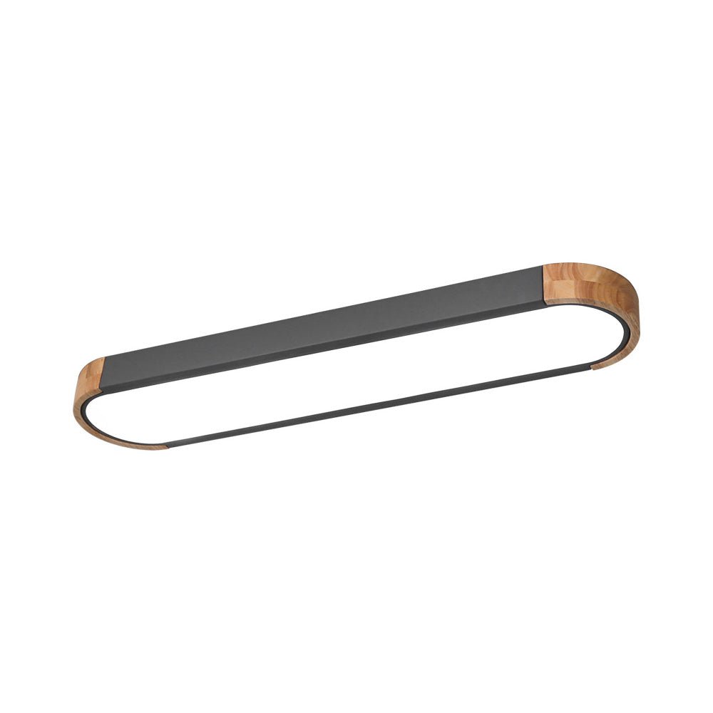 Lámpara de techo LED ovalada de madera minimalista Ovalyn