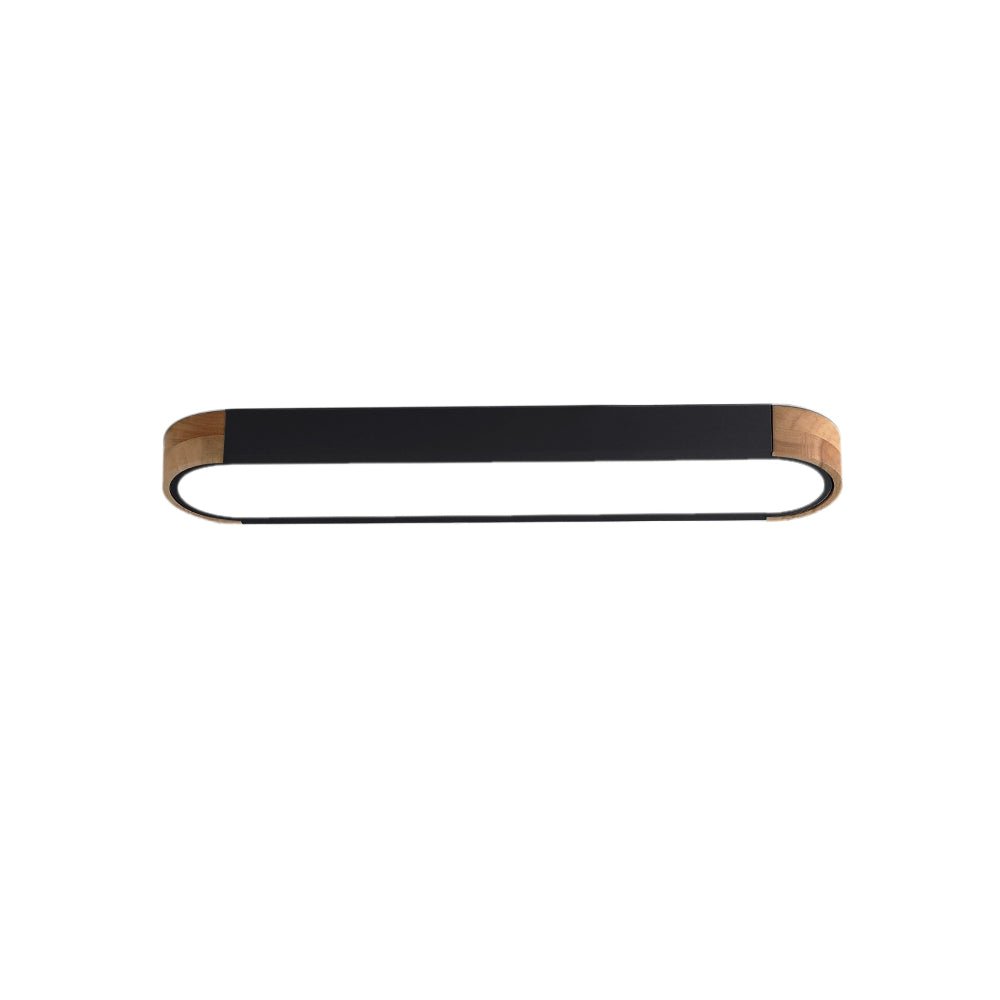 Lámpara de techo LED ovalada de madera minimalista Ovalyn