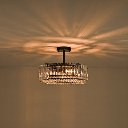 Lámpara de techo de cristal tallado glamuroso