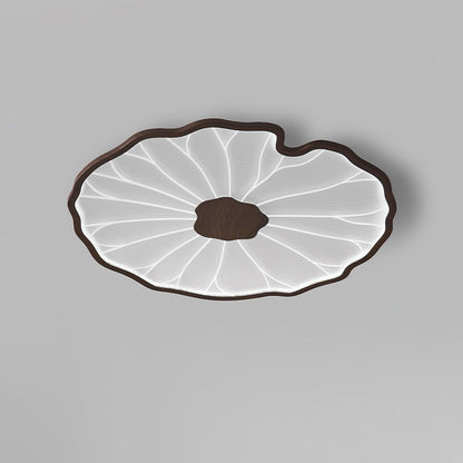 Lámpara de techo Waterlily con acabado de veta de madera