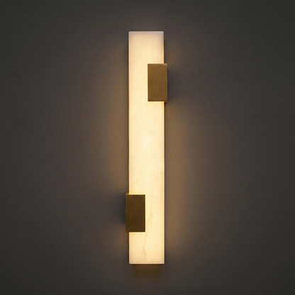 Aplique de pared escultórico de alabastro