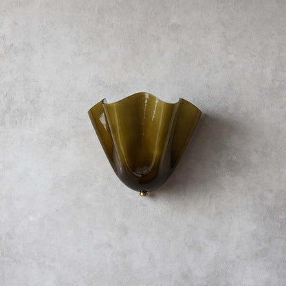 Aplique de pared de vidrio Draped