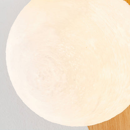 Lámpara de pared de madera con globo minimalista Velmara