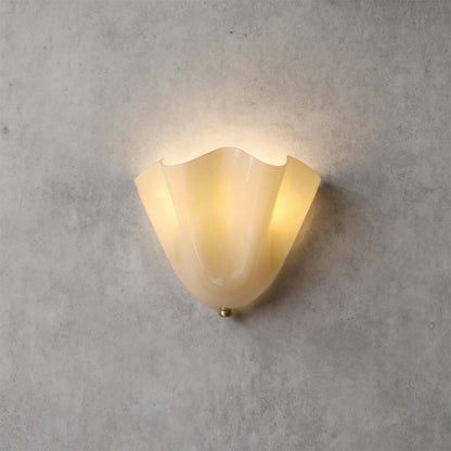 Aplique de pared de vidrio Draped