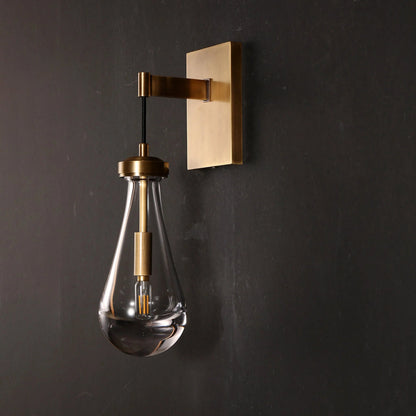 Lámpara de pared de vidrio en forma de lágrima