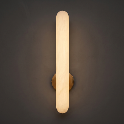 Aplique de pared escultórico de alabastro