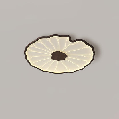 Lámpara de techo Waterlily con acabado de veta de madera