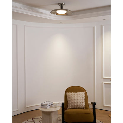 Lámpara de techo empotrada de disco ancho