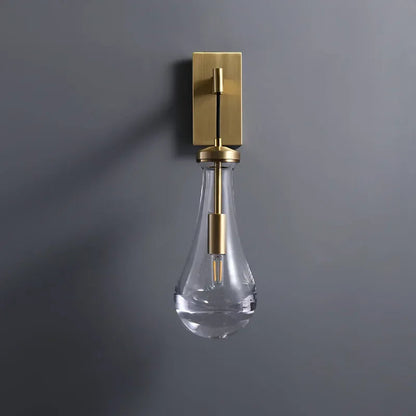 Lámpara de pared de vidrio en forma de lágrima