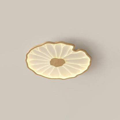 Lámpara de techo Waterlily con acabado de veta de madera