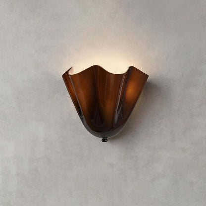 Aplique de pared de vidrio Draped