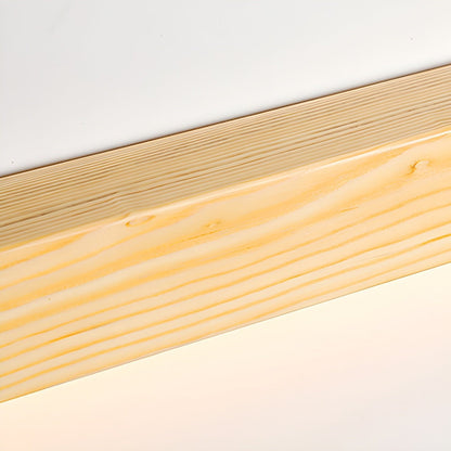 Aplique lineal de madera delgado