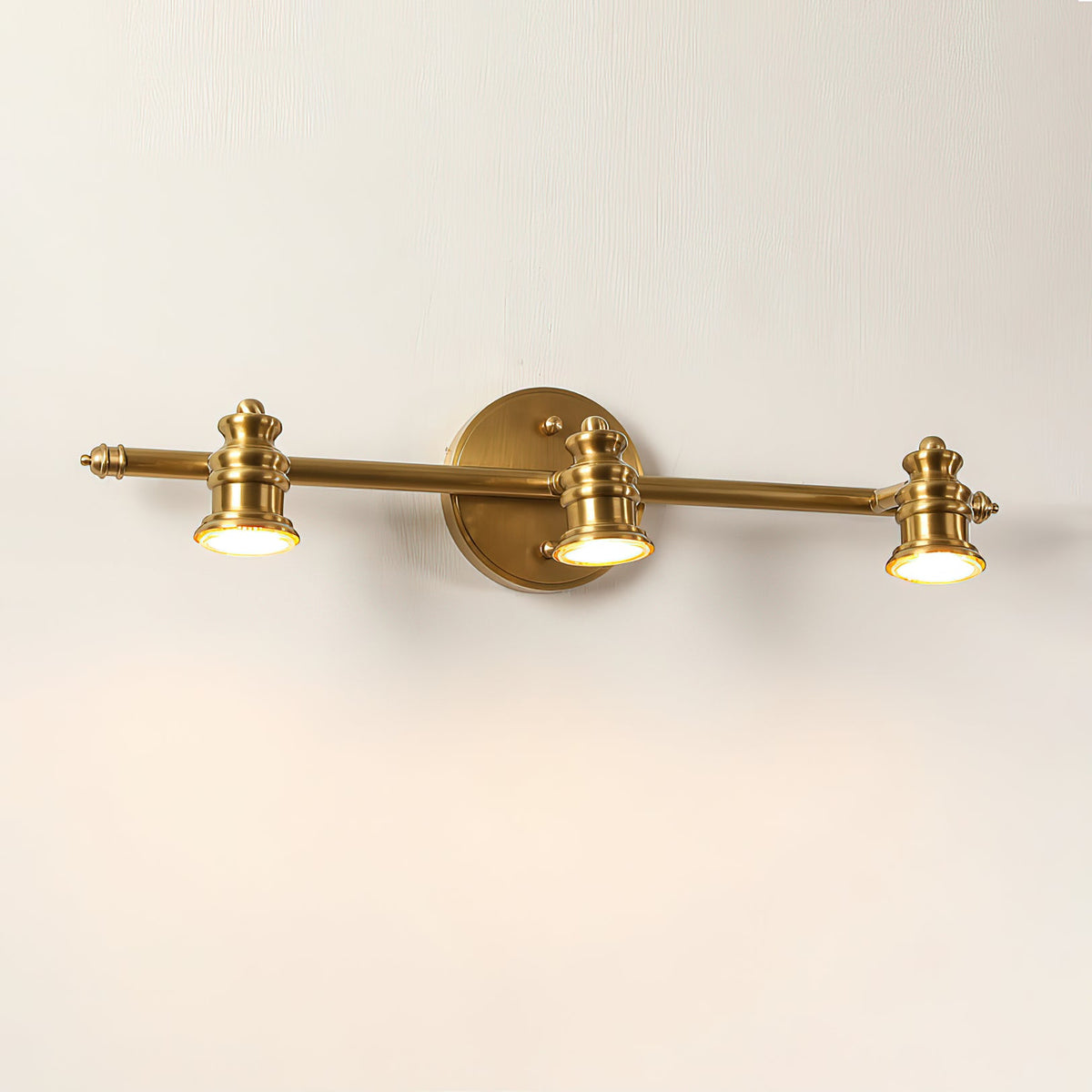 Lámpara de pared tipo foco lineal de latón
