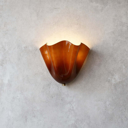Aplique de pared de vidrio Draped
