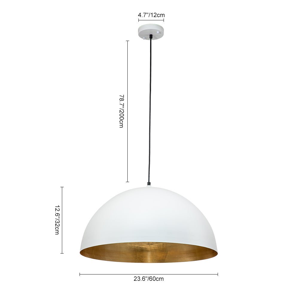 Lámpara colgante de techo Domarra Industrial Metal Gold-Leaf