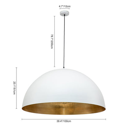 Lámpara colgante de techo Domarra Industrial Metal Gold-Leaf