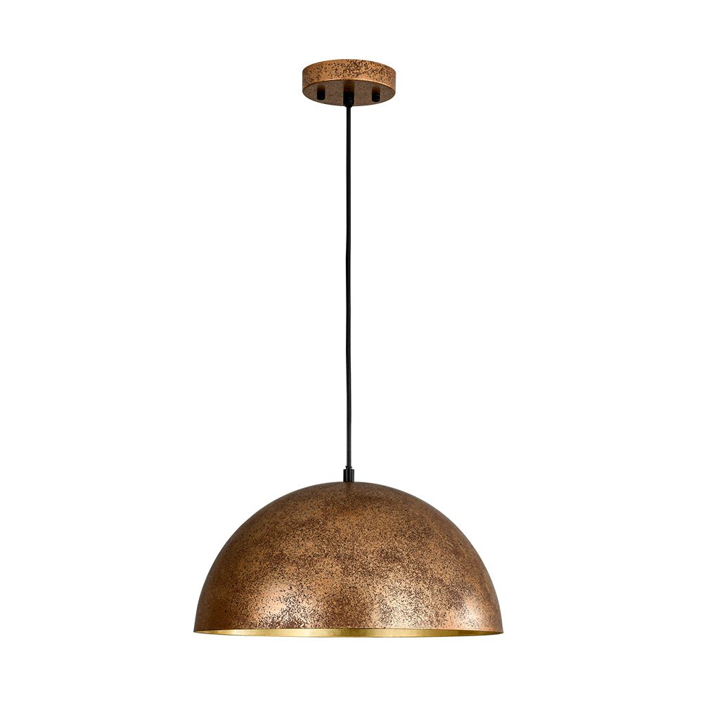 Lámpara colgante de techo Domarra Industrial Metal Gold-Leaf