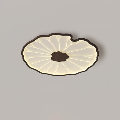 Lámpara de techo Waterlily con acabado de veta de madera