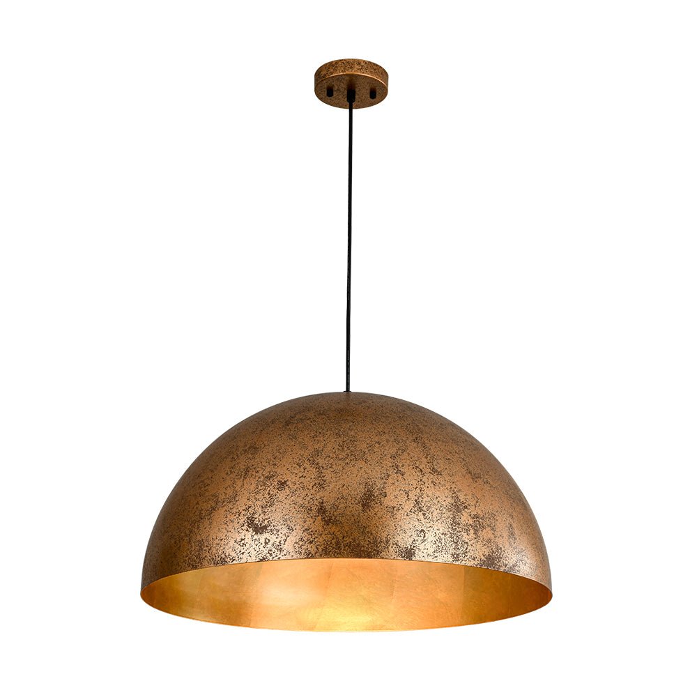 Lámpara colgante de techo Domarra Industrial Metal Gold-Leaf