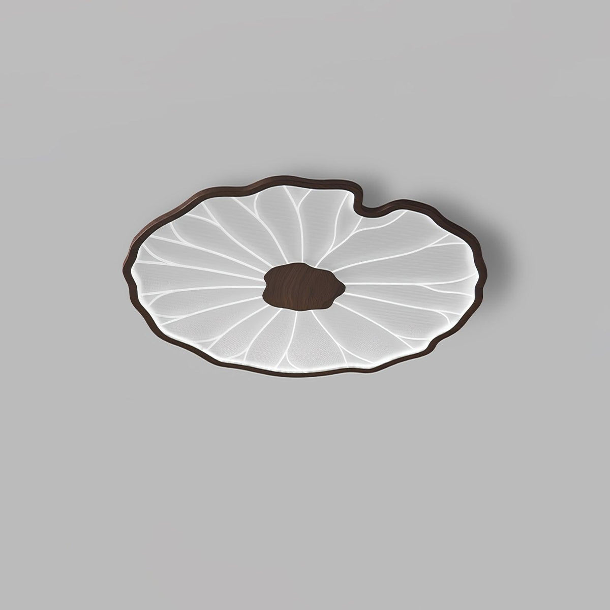 Lámpara de techo Waterlily con acabado de veta de madera