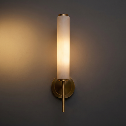 Aplique de pared escultórico de alabastro